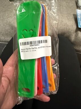 Kids Shoe Horn Set - Bright Multicolor Plastic